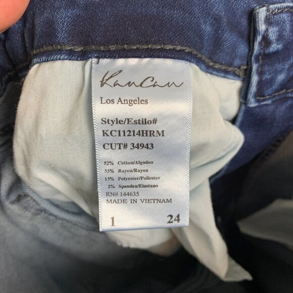 KanCan Mid-rise Skinny Stretch Jeans Size 24, Like New - Picture 5 of 6